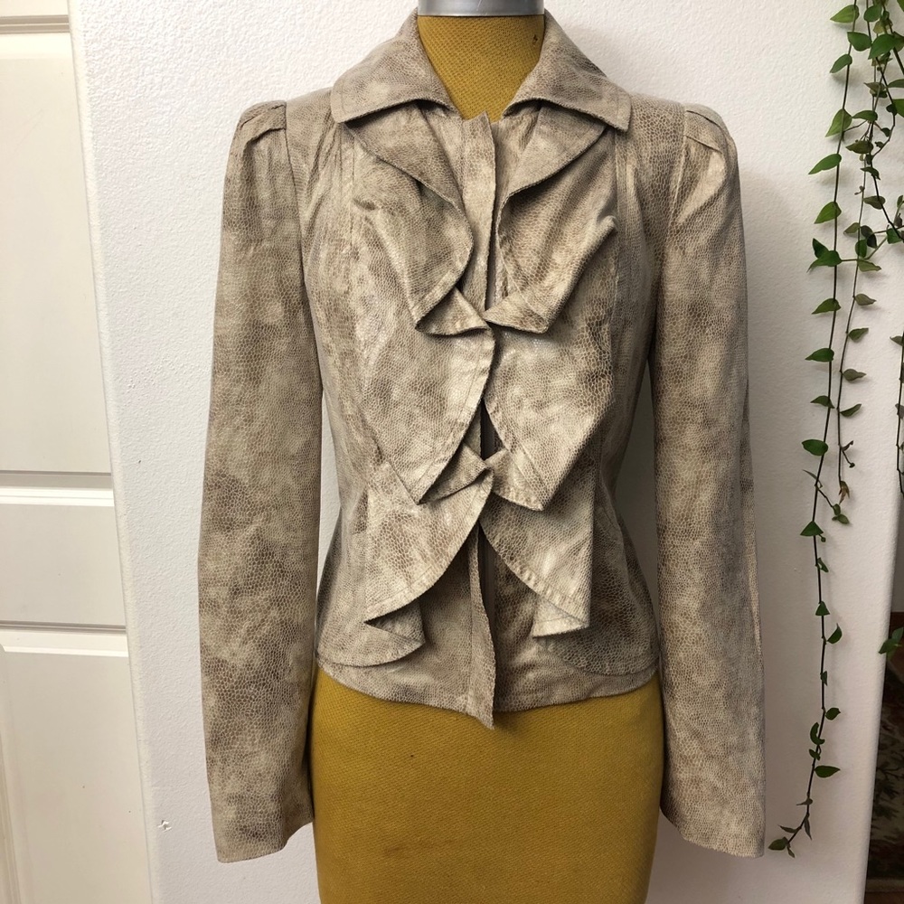 I•N•C INTERNATIONAL CONCEPTS  Ruffled Jacket - Picture 2 of 11